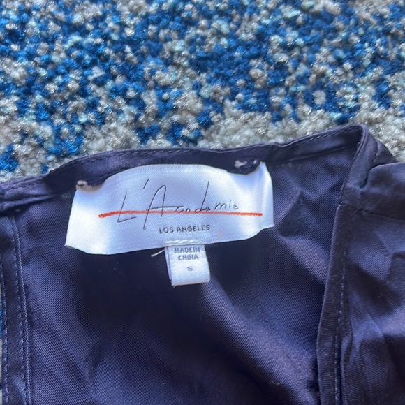 L'Academie Long Sleeve Midi Dress in Navy Small - Picture 8 of 9